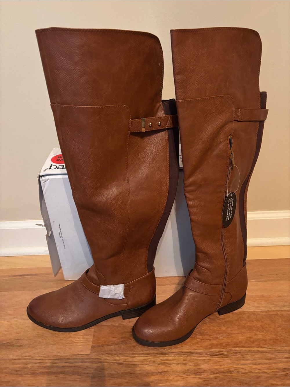 Bar III Tall Over-the-Knee Boots in Chestnut